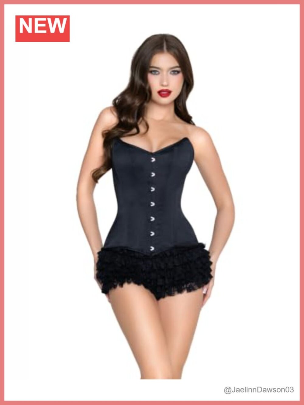 Steel Boned Satin Corset Lace Up Full Busk Closure